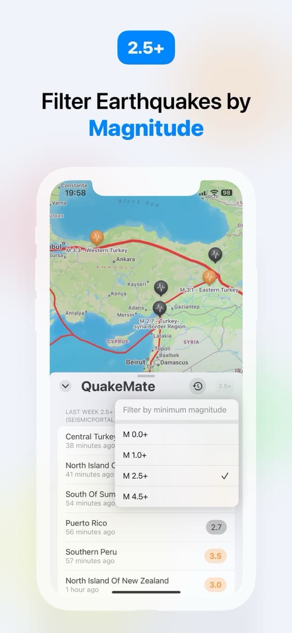 QuakeMate App Screenshot